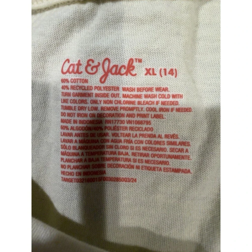 NWT Cat & Jack Girls T-shirts Yellow & Green size xl (14) Set Of 2